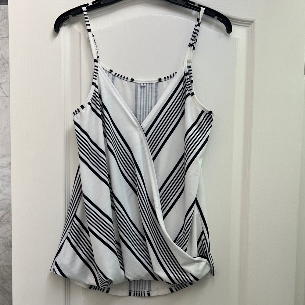 Striped Black and White Women's Top